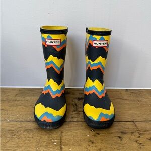 Hunter Kids Rain Boots - Black, Yellow, Blue, Orange